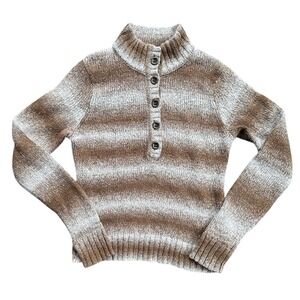 ExOfficio button‎ front sweater brown/beige women's Large